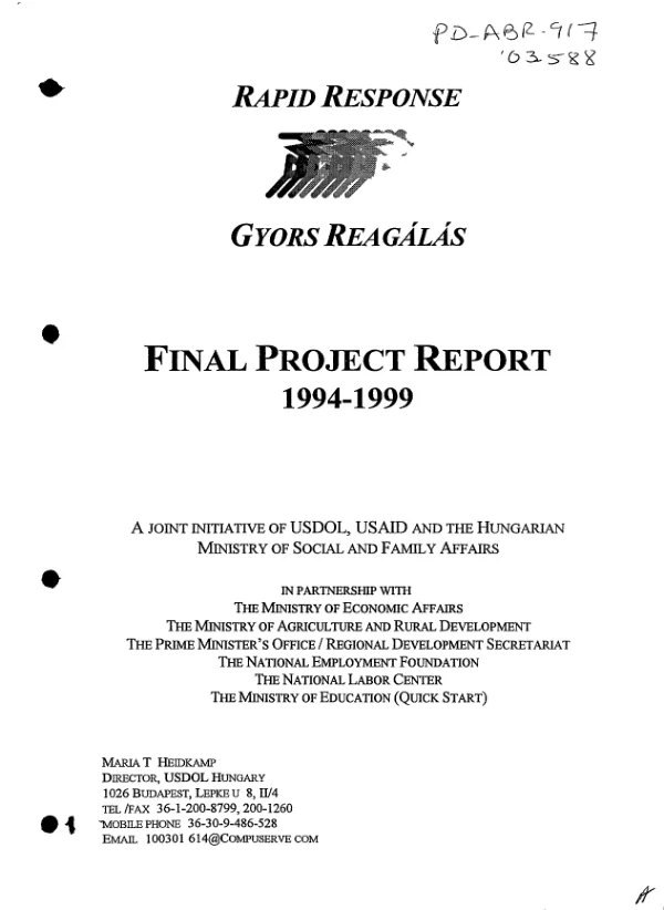 AIDS communications and technical services (ACTS) (supplement) [: amendment no. 1] -- phase two plan of activities