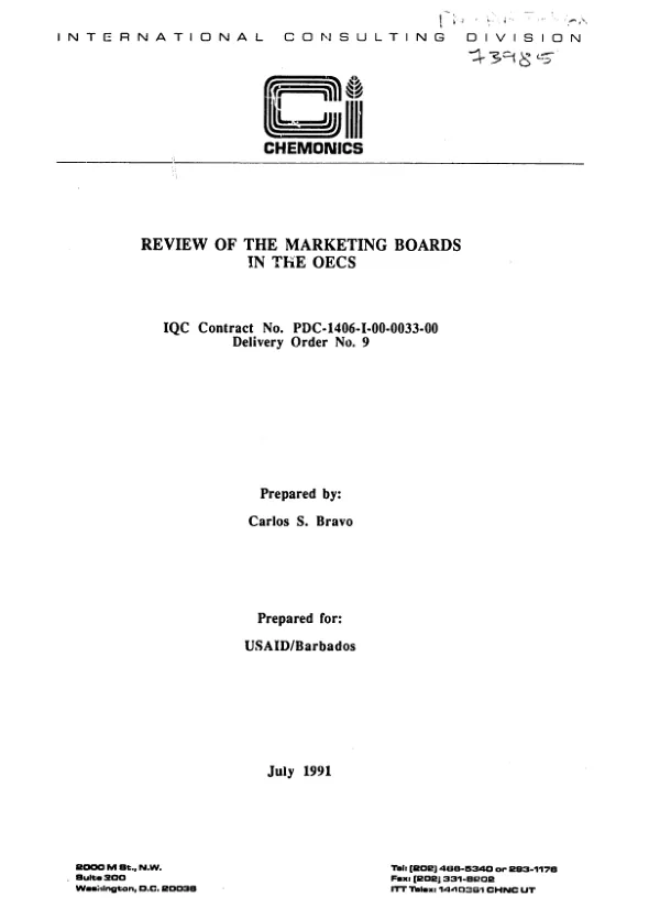 Review of the marketing boards in the OECS