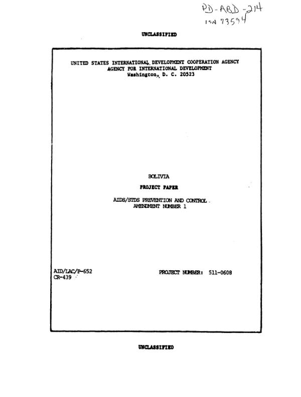 AIDS/STDs prevention and control : amendment no. 1
