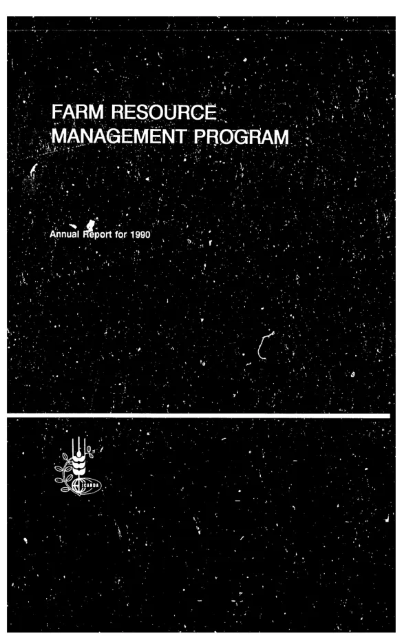 Farm resource management program : annual report for 1990