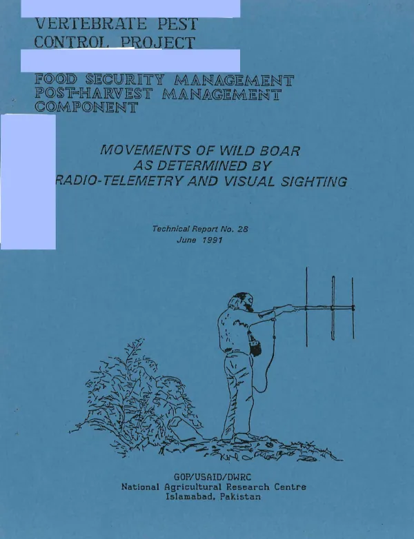 Movements of wild boar as determined by radio-telemetry and visual sighting