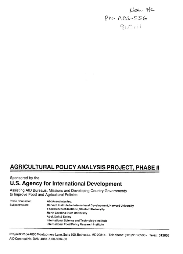 LAC Bureau : guidelines for developing a strategy for agriculture and natural resources