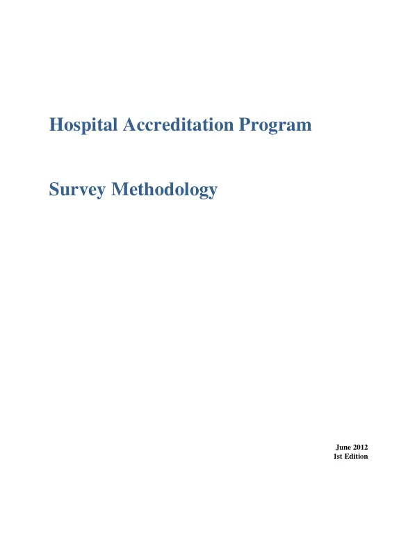 Perinatal Care Accreditation Methodology