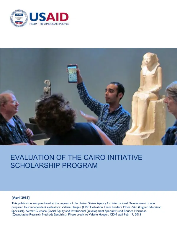 Evaluation of the Cairo initiative scholarship program (CISP)
