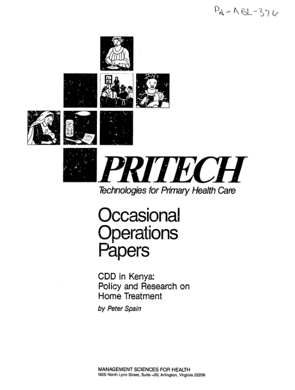 CDD in Kenya : policy and research on home treatment