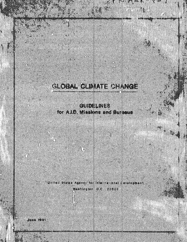 Global climate change : guidelines for AID missions and bureaus