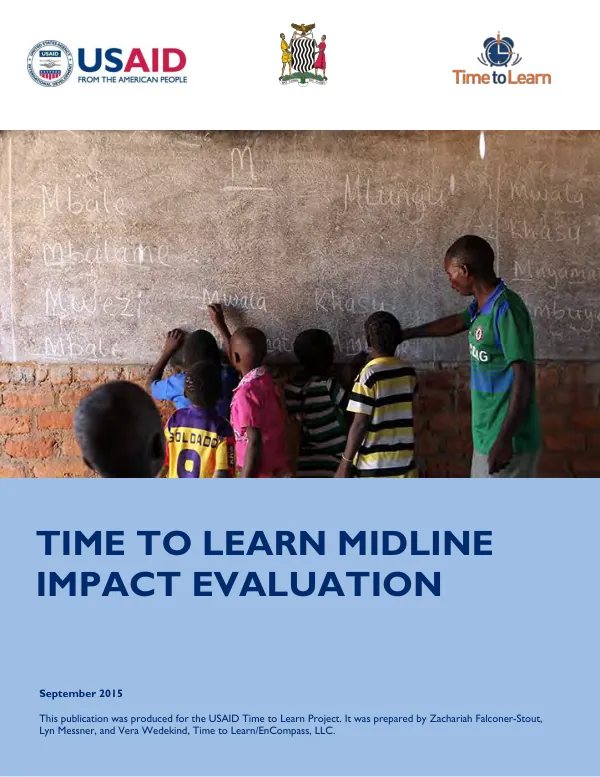 Time to learn midline impact evaluation