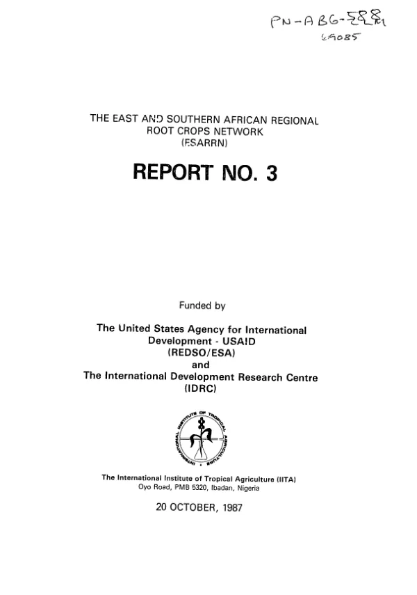 East and Southern African Regional Root Crops Network (ESARRN) : report no. 3