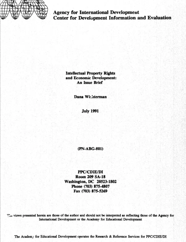 Food assistance development strategy