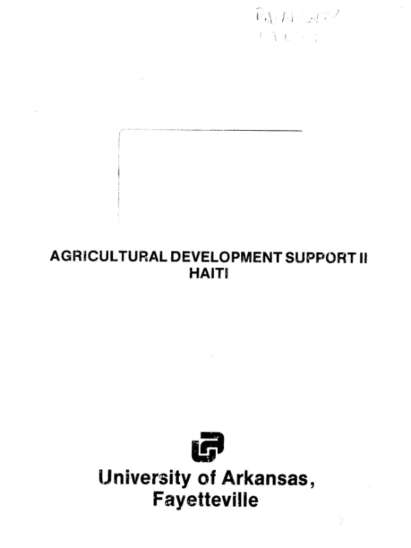 Technical assistance in support of the agricultural development support II (ADS II) project #521-0092