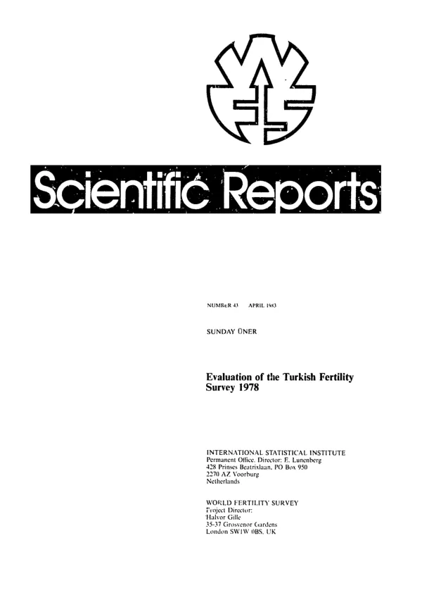 Evaluation of the Turkish fertility survey 1978