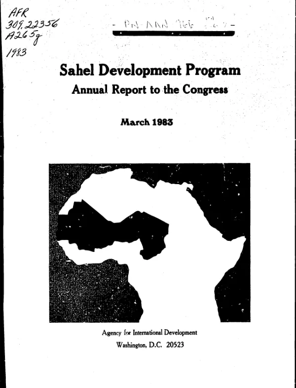 Sahel development program : annual report to the Congress