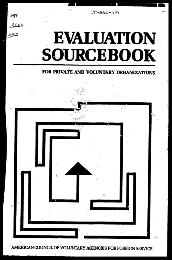 Evaluation sourcebook for private and voluntary organizations