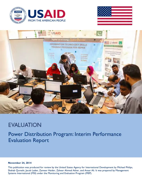 Power distribution program : interim performance evaluation report