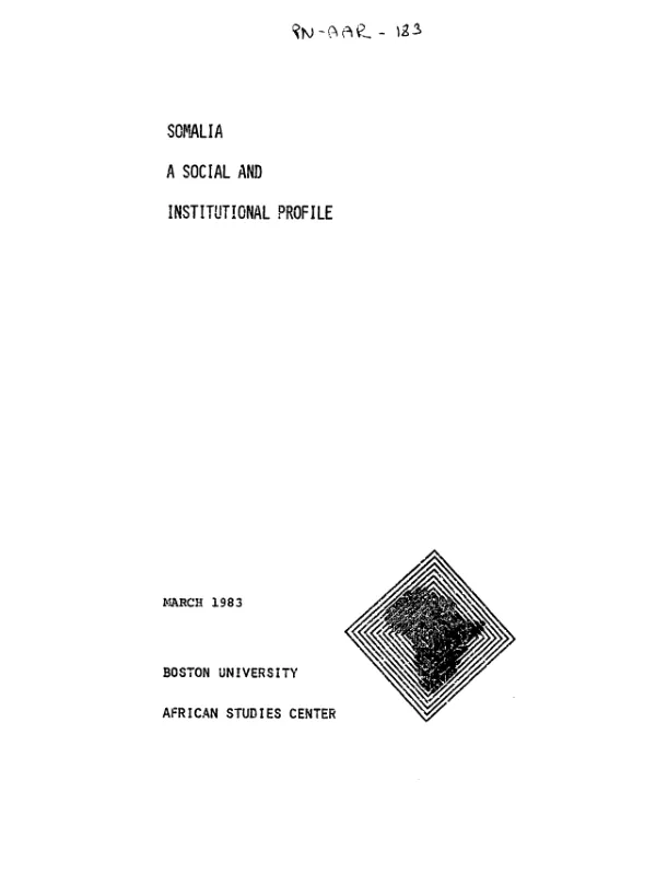Somalia : a social and institutional profile