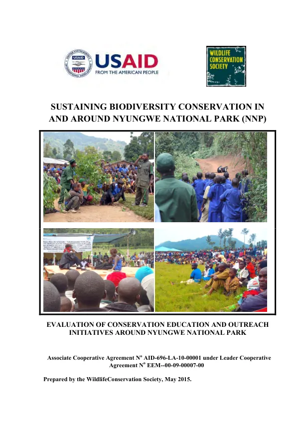 Evaluation of conservation education and outreach initiatives around Nyungwe National Park (NNP)[, Rwanda]