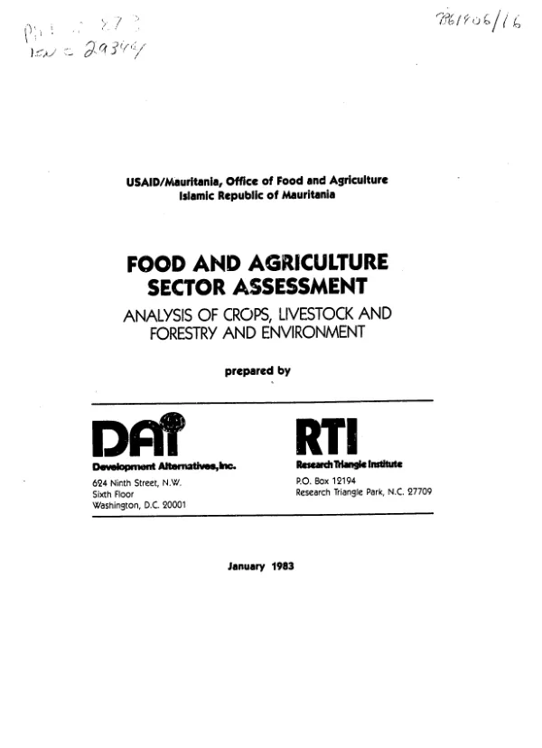 Analysis of crops, livestock and forestry and environment