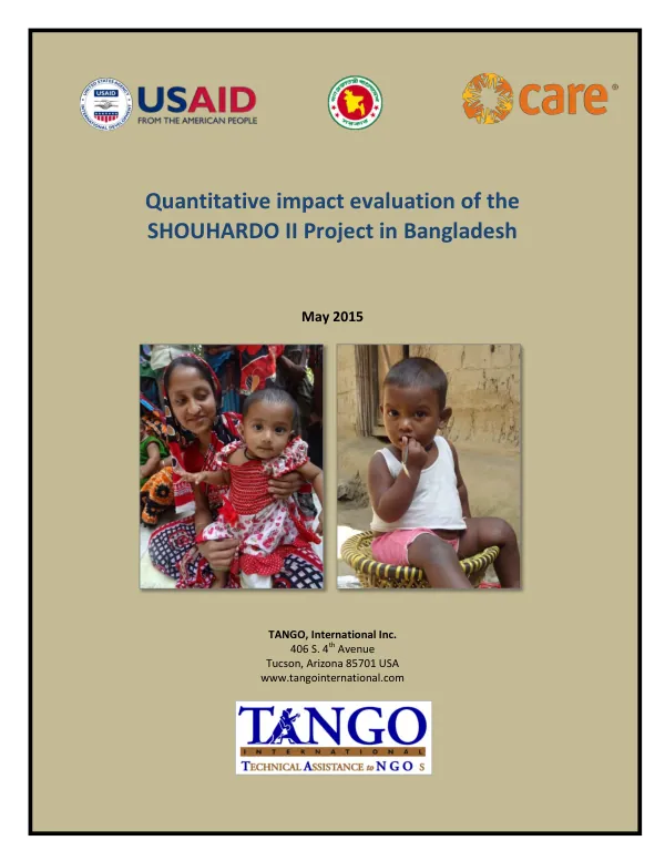 Quantitative impact evaluation of the SHOUHARDO II project in Bangladesh