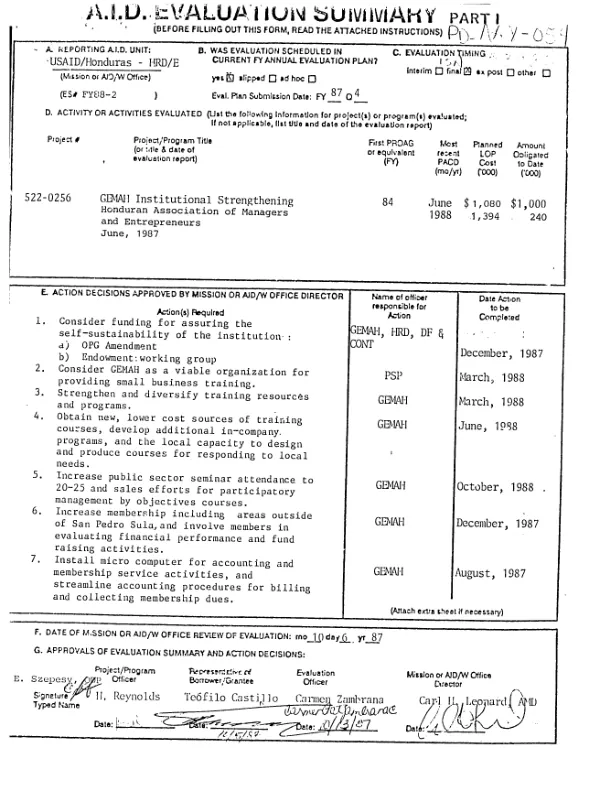 Environmental assessment [EA] : cacao crop alternative development project in Sur de Bolivar and Norte de Santander (Tibu), Colombia -- final report