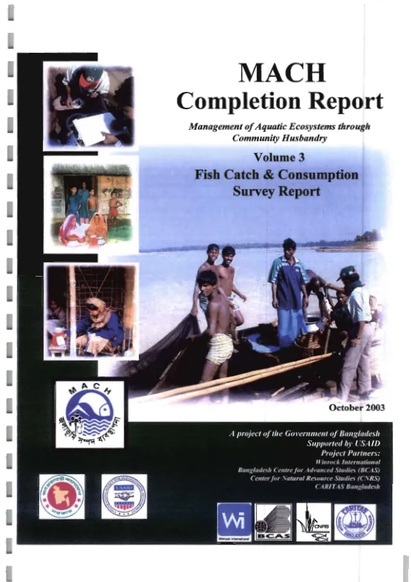 MACH completion report : management of aquatic ecosystems through community husbandry -- volume 3 : fish catch & consumption survey report