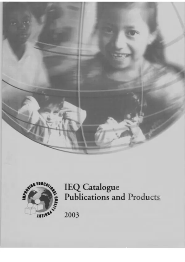 IEQ catalogue : publications and products, 2003