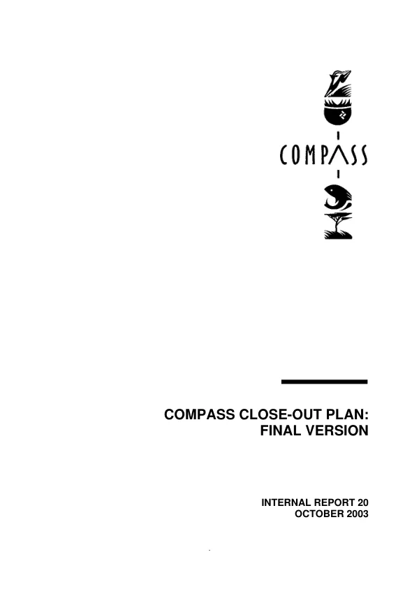 COMPASS close-out plan : final version