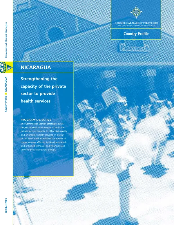 Nicaragua : strengthening the capacity of the private sector to provide health services