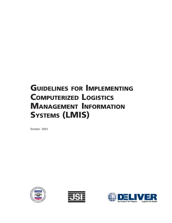 Guidelines for implementing computerized logistics management information systems (LMIS)