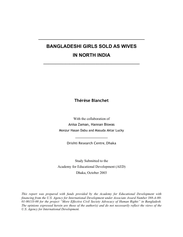 Bangladeshi girls sold as wives in North India