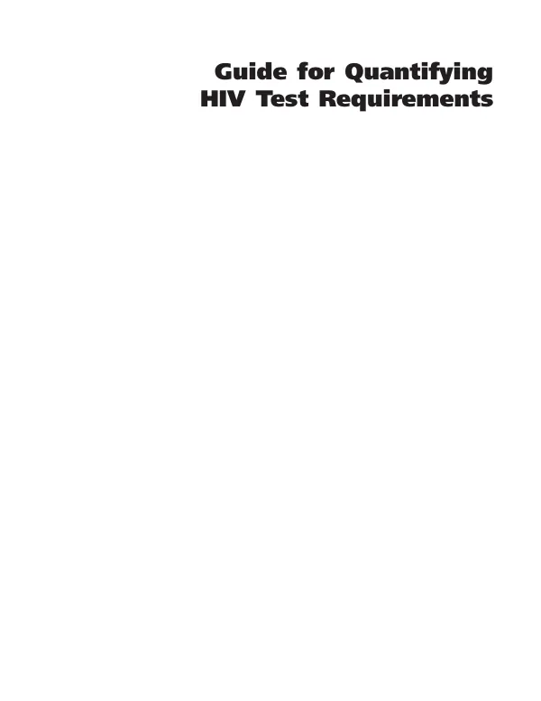 Guide for quantifying HIV test requirements