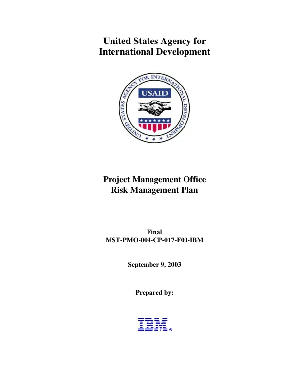 Project Management Office risk management plan