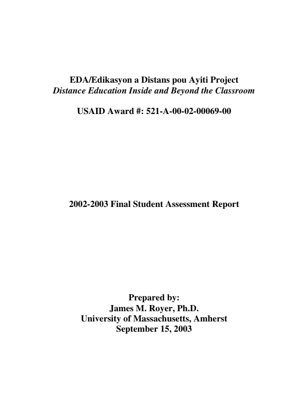 Distance education inside and beyond the classroom