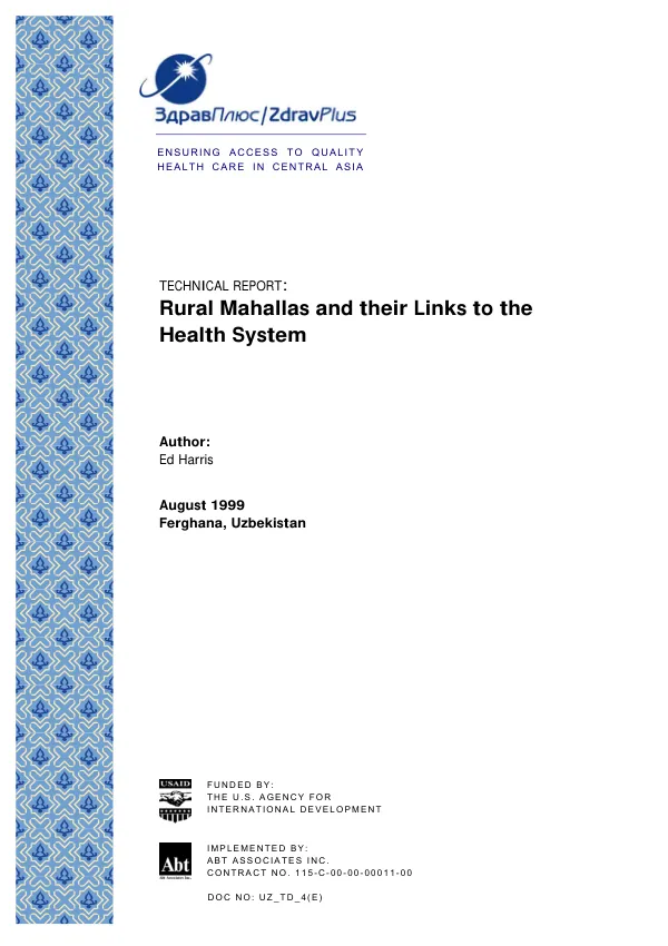 Cost recovery interventions for NSDP partner NGOs : implementation plans for four pilot studies