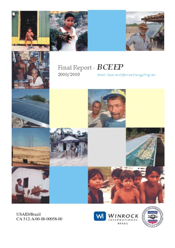 Final report : BCEEP, Brazil clean and efficient energy program -- 2000/2003