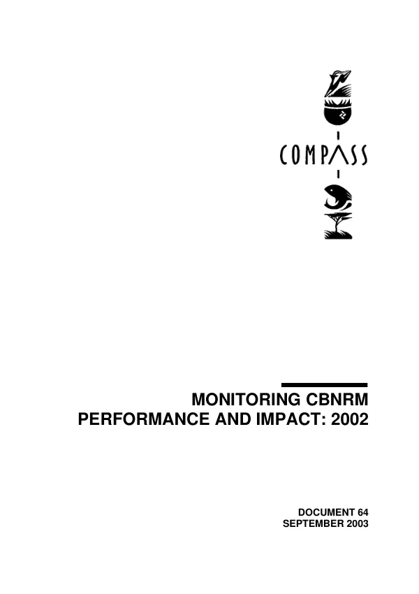 Monitoring CBNRM performance and impact : 2002