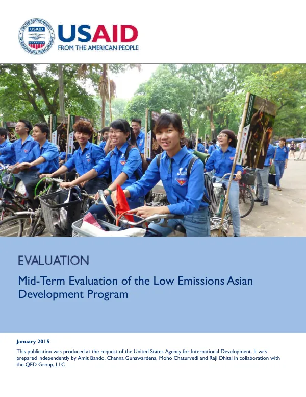 Mid-term evaluation of the low emissions Asian development (LEAD) program