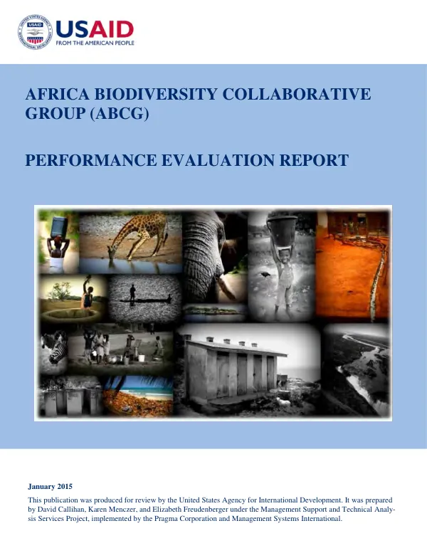 Africa Biodiversity Collaborative Group (ABCG) : performance evaluation report