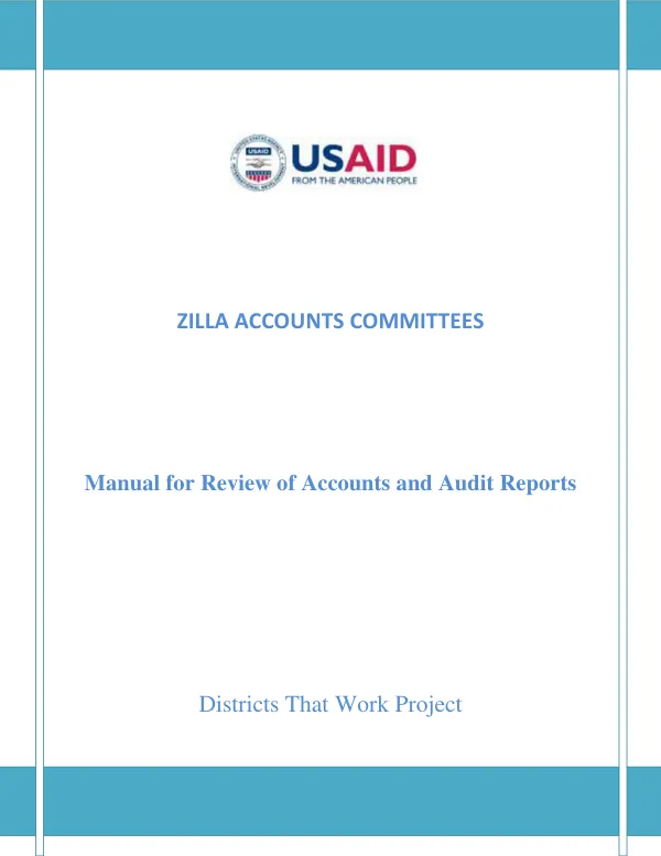 Manual for review of accounts and audit reports