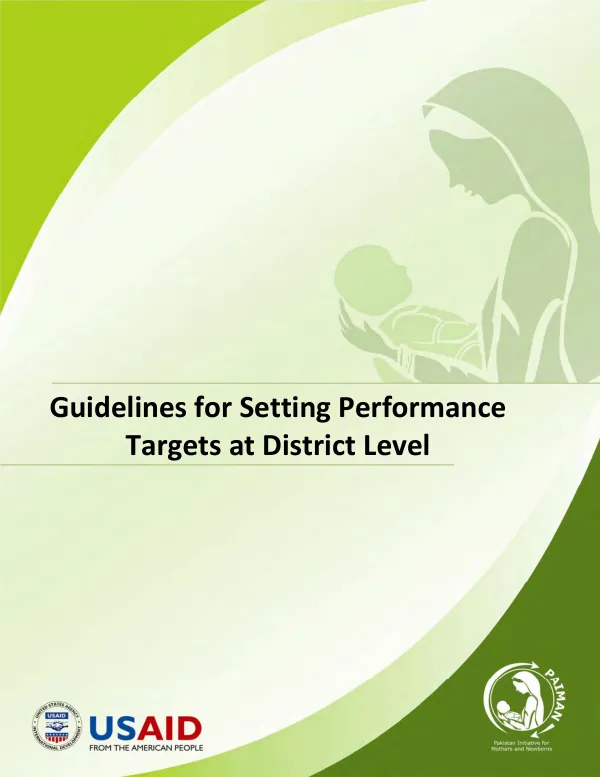 Guidelines for setting performance targets at district level