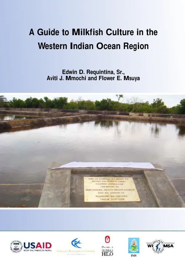 A guide to milkfish culture in the western Indian Ocean region