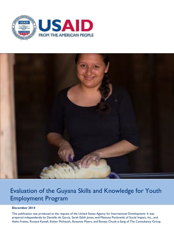 Evaluation of the Guyana skills and knowledge for youth employment program : mid-term performance evaluation