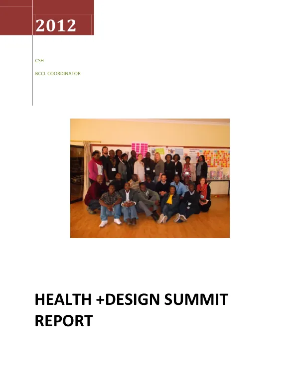 Zambia CSH Behavior Change Communications Leadership Summit Report