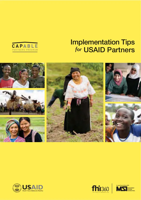 Implementation tips for USAID partners