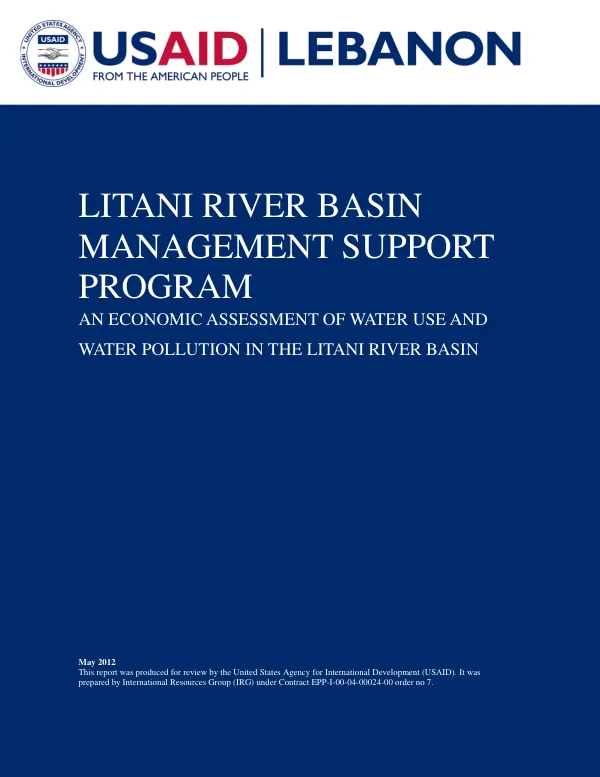 An Economic Assessment of Water Use and Water Pollution in the Litani River Basin