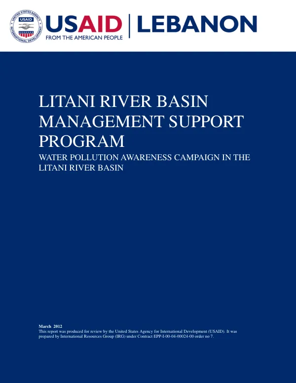 Water Pollution Awareness Campaign in the Litani River Basin