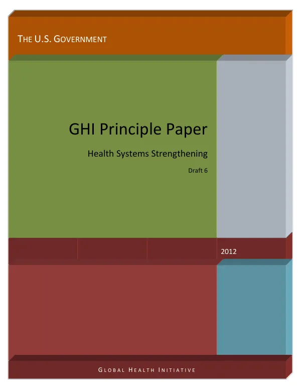 GHI principle paper : health systems strengthening