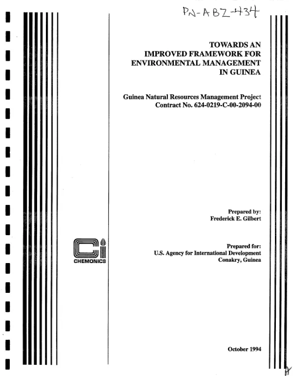 Towards an improved framework for environmental management in Guinea