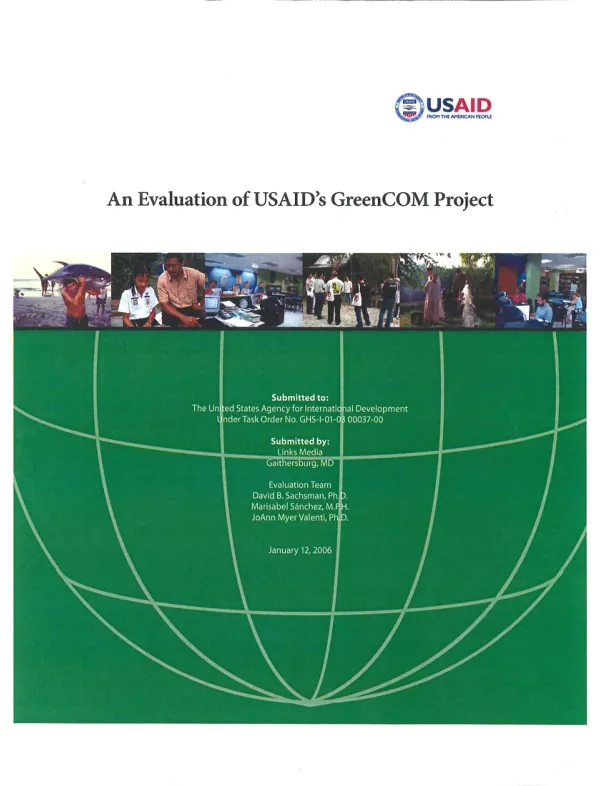 An evaluation of USAID's GreenCOM project