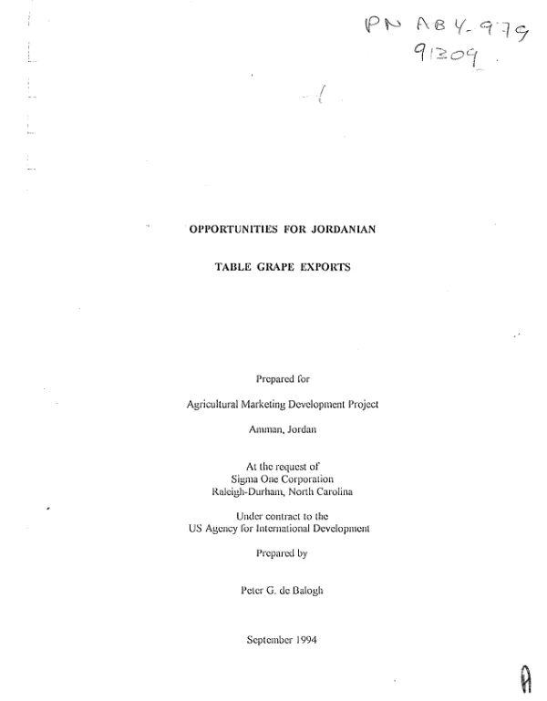 Opportunities for Jordanian table grape exporters