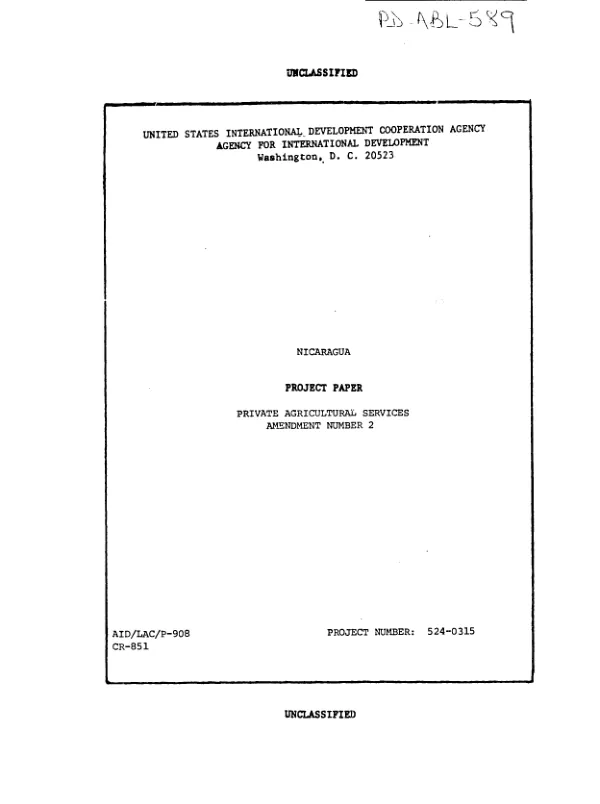Private agricultural services : amendment no. 2